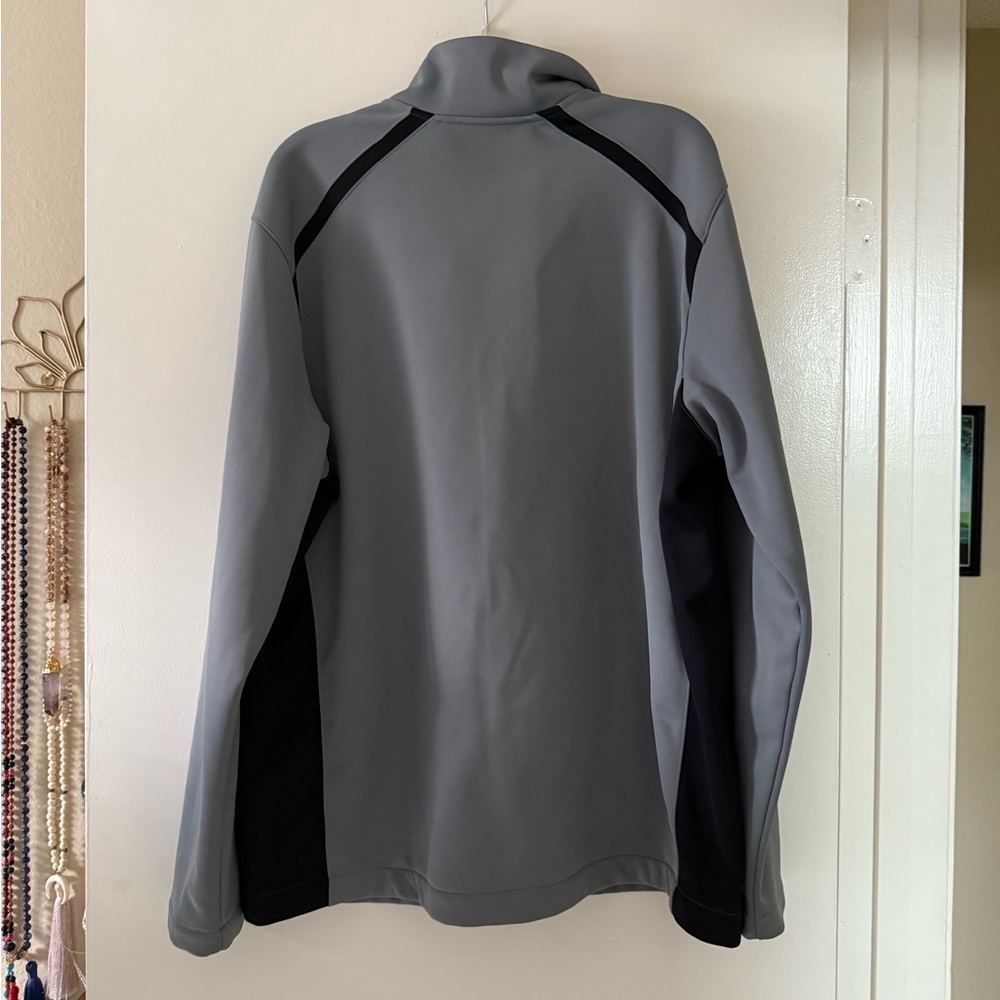 EUC Nike Therma Fit Water/Windproof Full Zip Golf Jacket Wolf Grey/Black Size XL - Picture 2 of 5